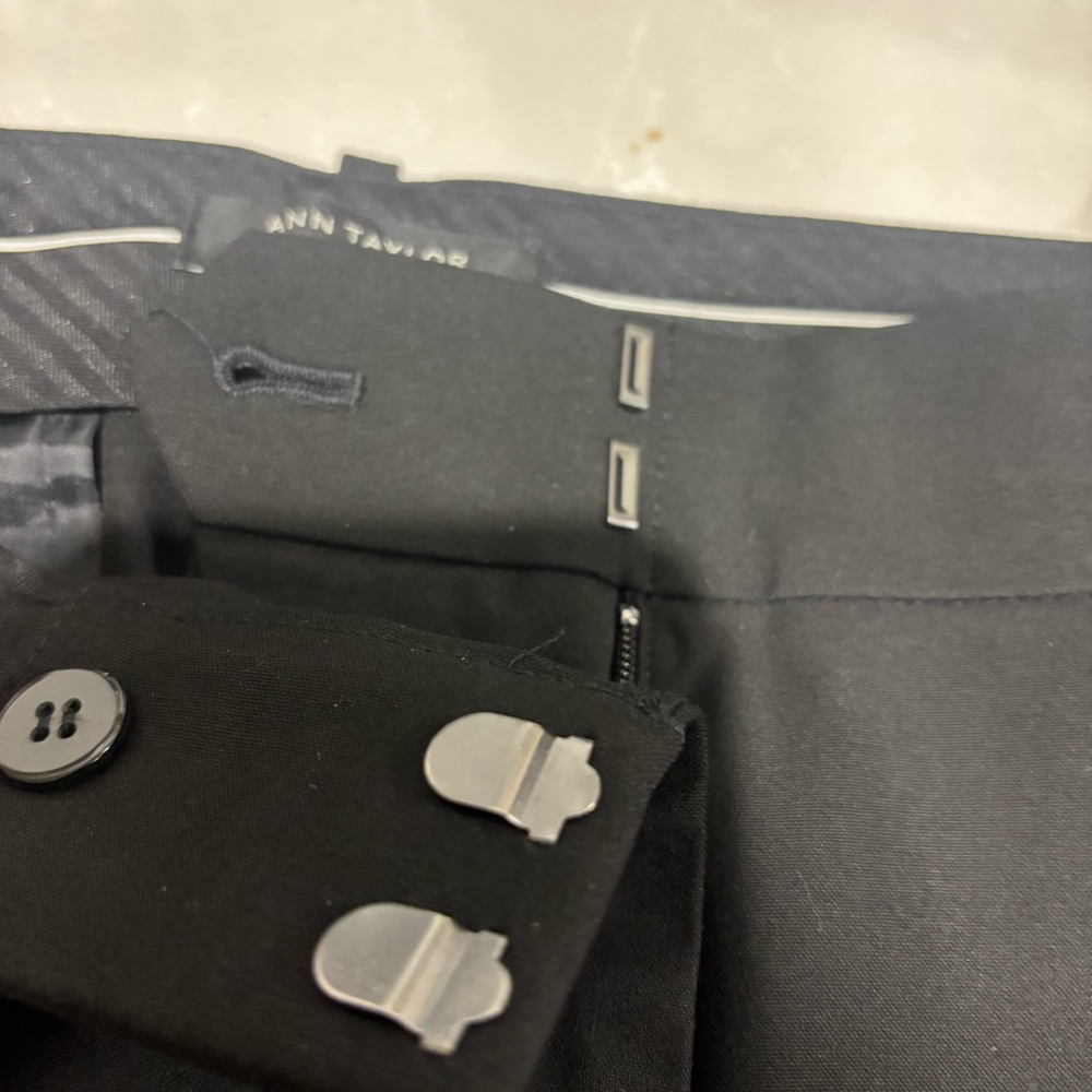 Ann Taylor Sleek Black Trousers - Picture 3 of 7